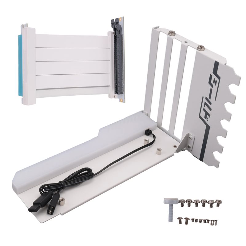 Pcie 4.0 X16 Riser Cable 90 Degree - Supporto verticale per GPU con texture