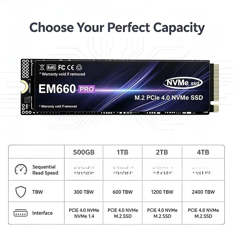 EM660 M.2 NVMe PCIe 4.0 SSD 50 - M.2 Nvme 4Tb Pcie 4.0 Ssd recensione e prezzo